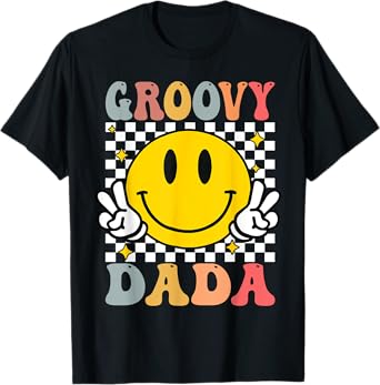 Groovy Dada Retro Dad Matching Family 1st Birthday Party T-Shirt
