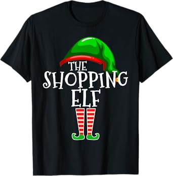 Shopping Elf Group Matching Family Christmas T-Shirt