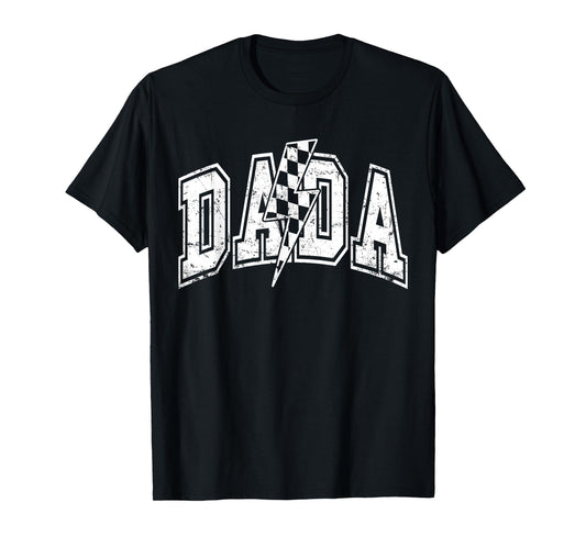 Dada Lightning Checkered Father's Day Dad Grandpa T-Shirt
