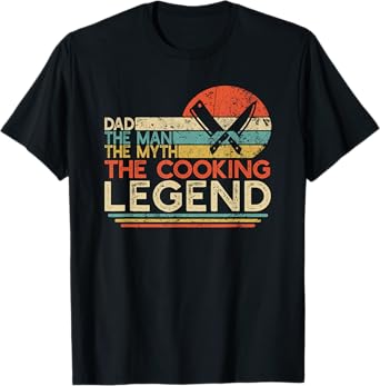 Vintage Cooking Dad The Man The Myth The Legend Chef Gift T-Shirt