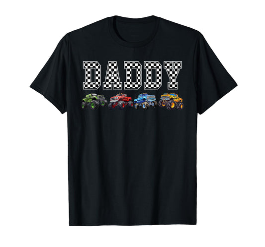 Daddy Family Crew Monster Truck Lover Birthday Matching T-Shirt