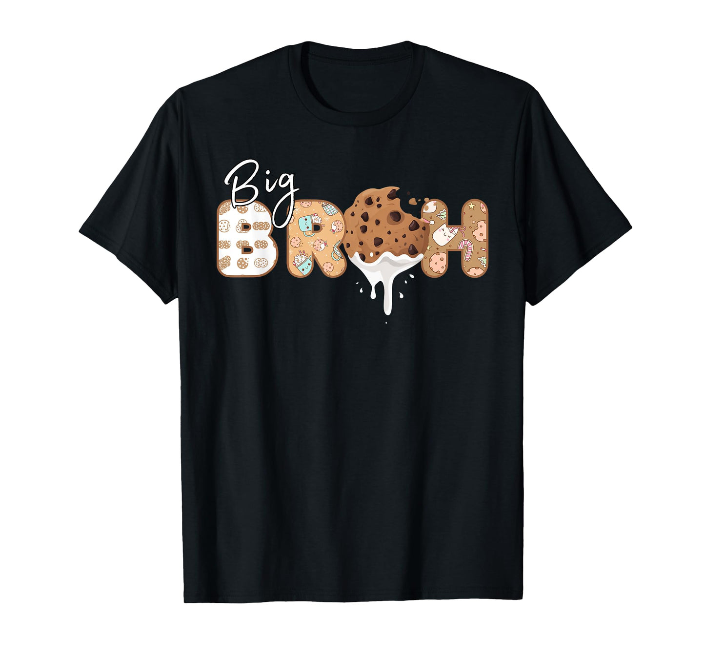 Big Bruh Cookies and Milk 1st Birthday Funny Cookies Milk T-Shirt
