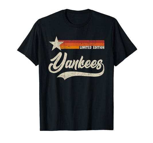Vintage Yankees Name Retro Gift Sports Lover Mens Women Boys T-Shirt