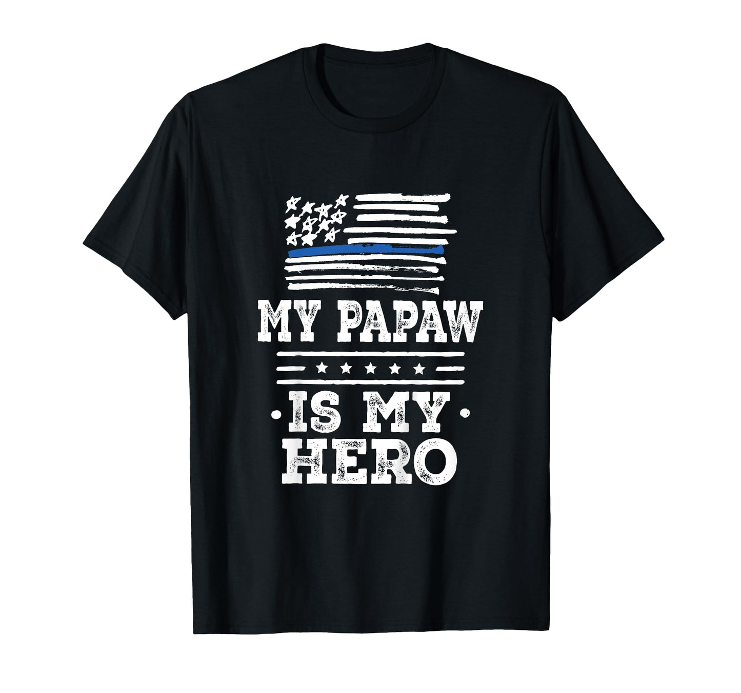 Kids Police Officer Papaw is my Hero T-Shirt