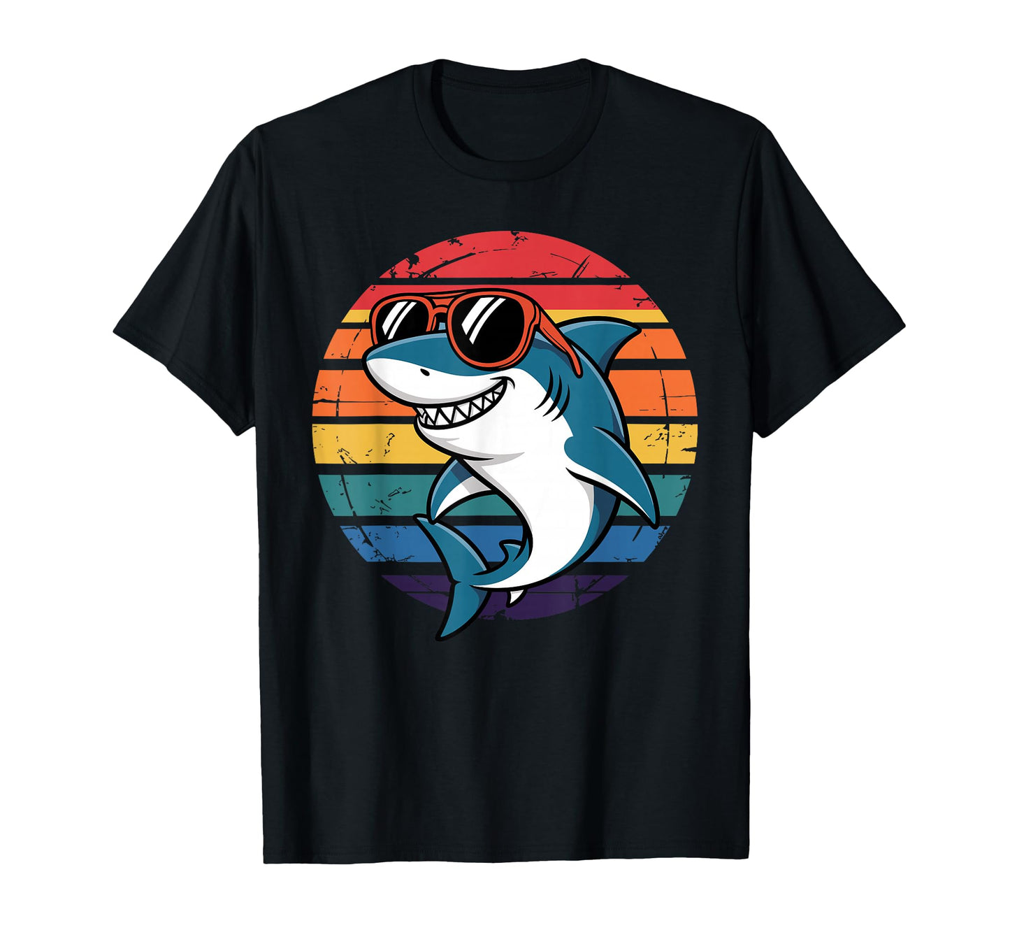 Cool Shark Art For Men Women Kids Boys Girls Shark Lover T-Shirt