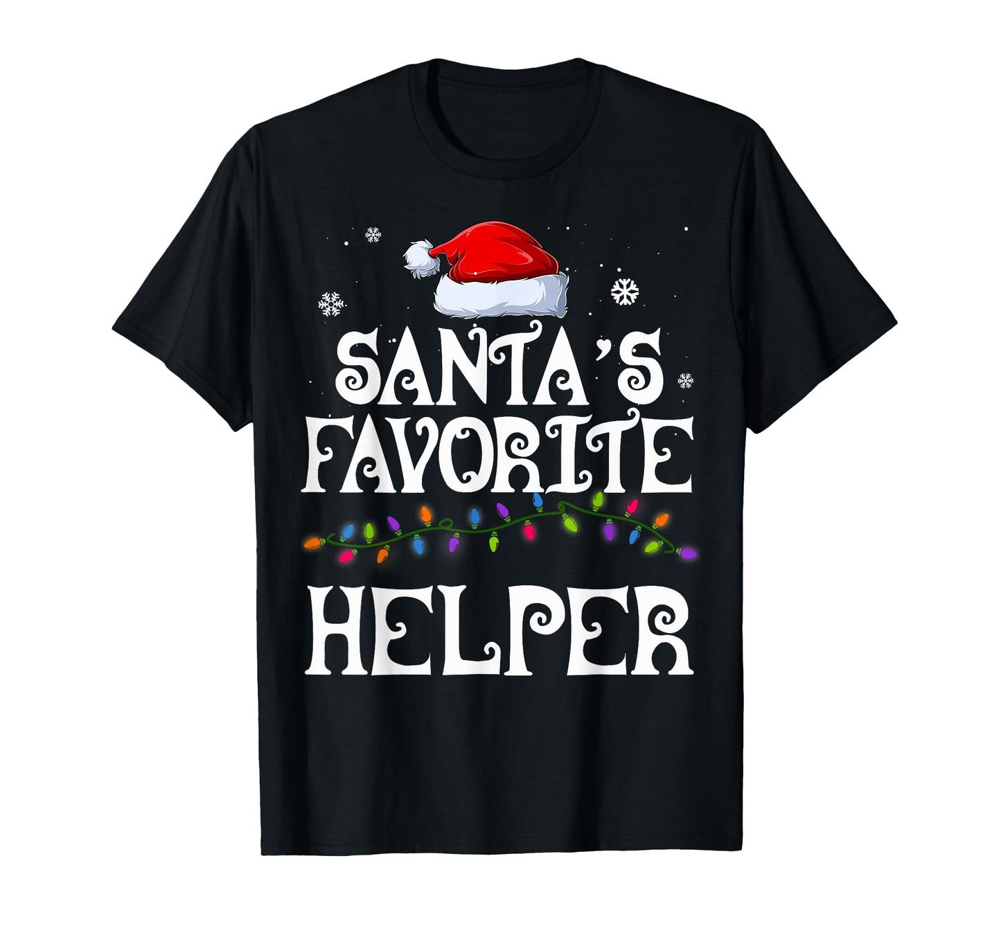 Funny Santa's Favorite Helper Family Matching Christmas T-Shirt