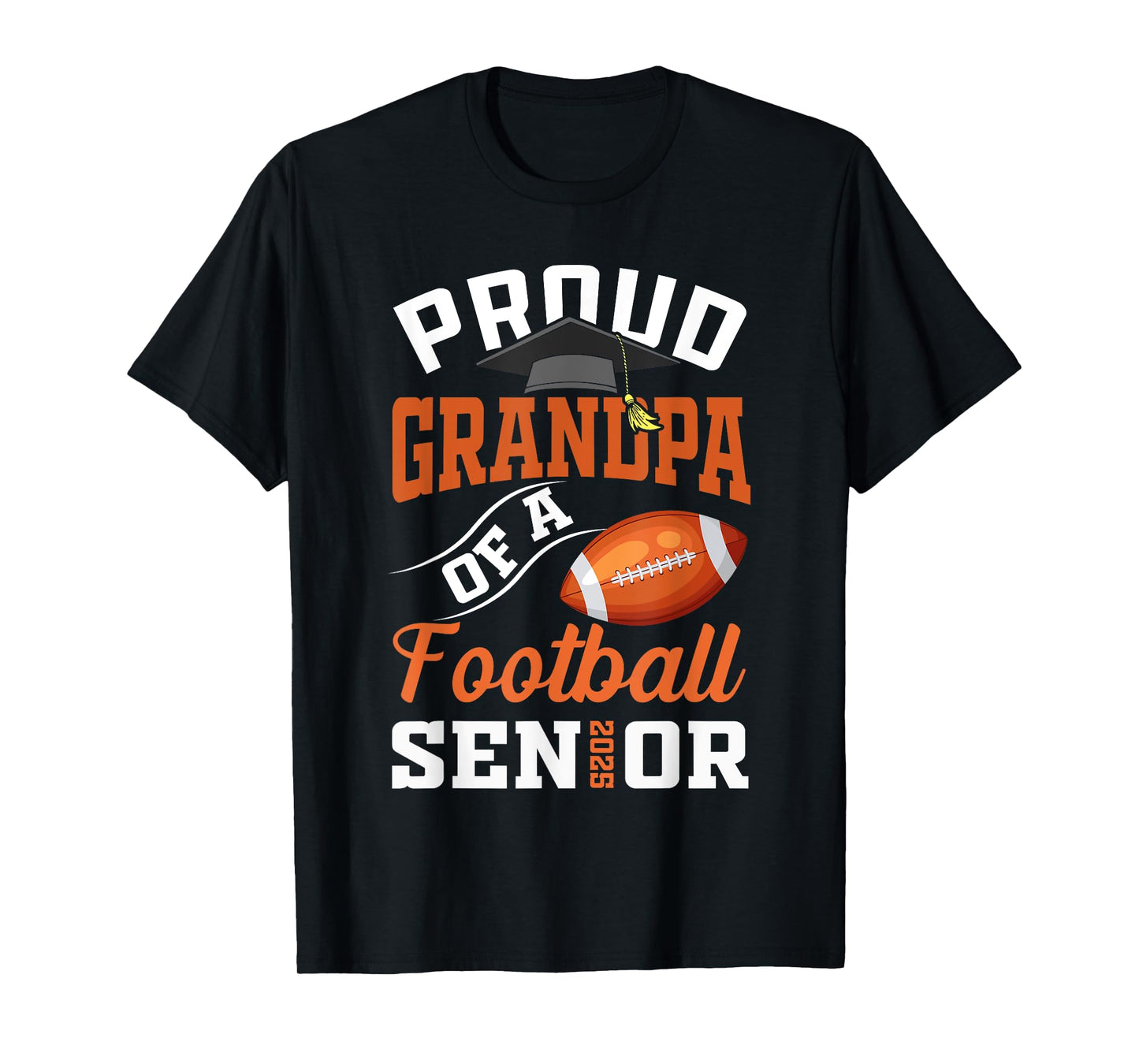 Proud grandpa of a football Senior class of 2025 graduation T-Shirt