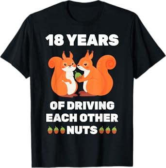 18th 18-Year Wedding Anniversary Funny Couple For Him Her T-Shirt