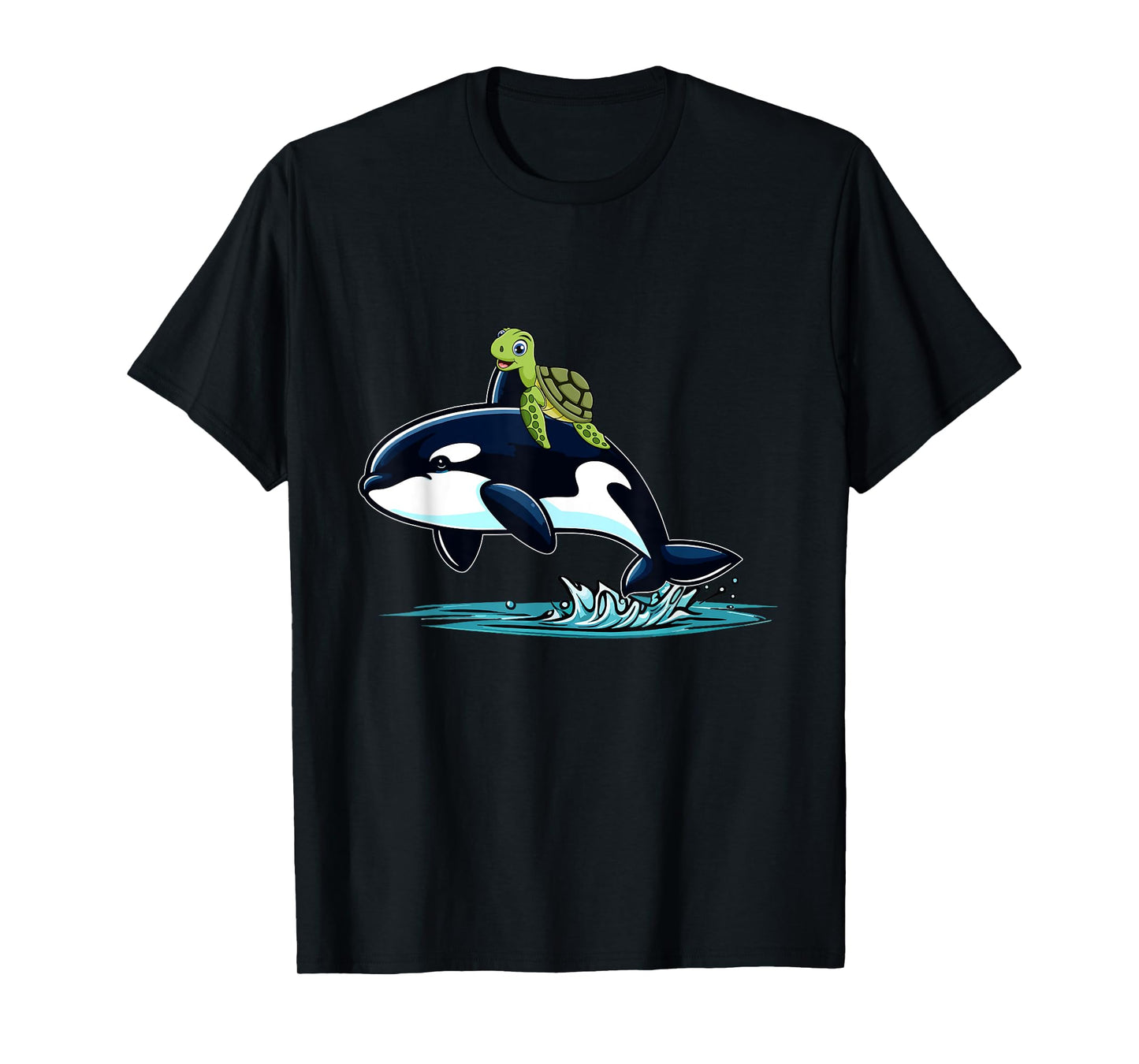 Turtle Riding Orca Costume Sea Animal Lover Kids Toddler T-Shirt