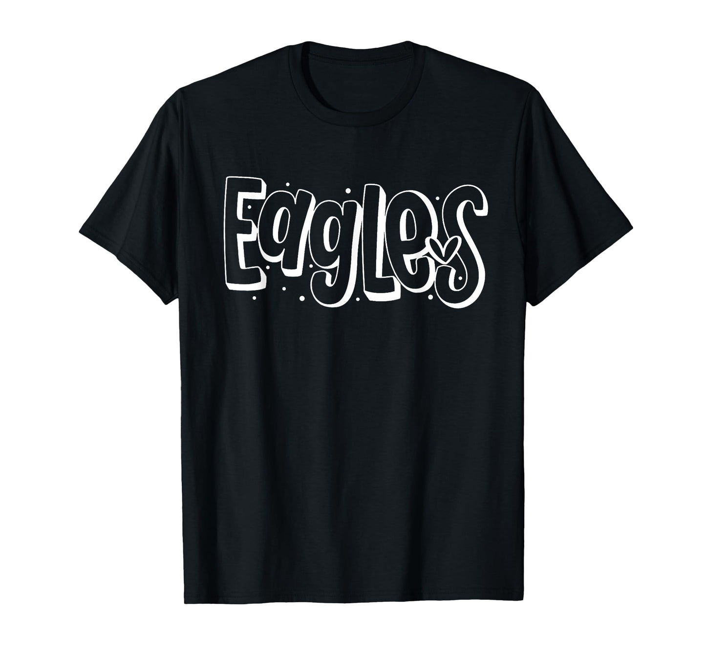 Vintage Eagles Name Pride Heart T-Shirt