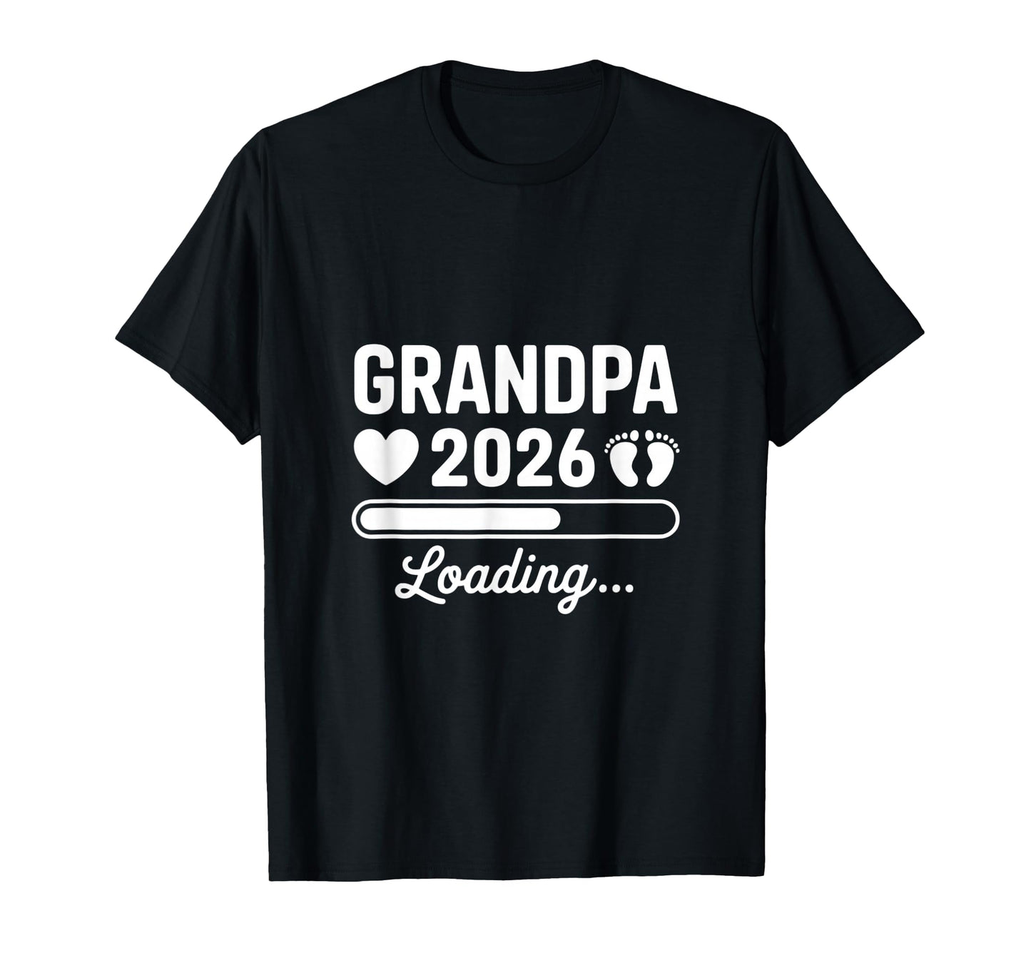 Grandpa 2026 Loading Pregnancy Announcement Reveal T-Shirt