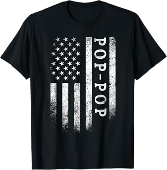 Pop-Pop American Flag Pop-Pop Gifts Patriotic Father's Day T-Shirt for Men