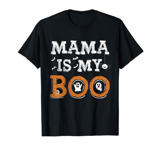 Cute Mama Is My Boo Kids Mom Funny Daughter Son Tee T-Shirt