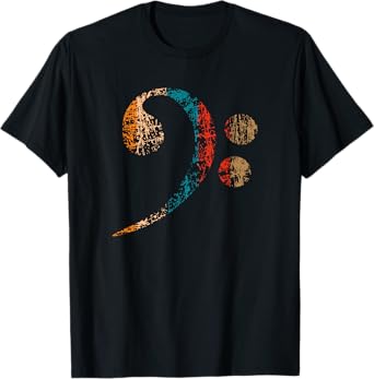 Vintage Bass Clef for Bass Players, Bassists Bands Orchestra T-Shirt