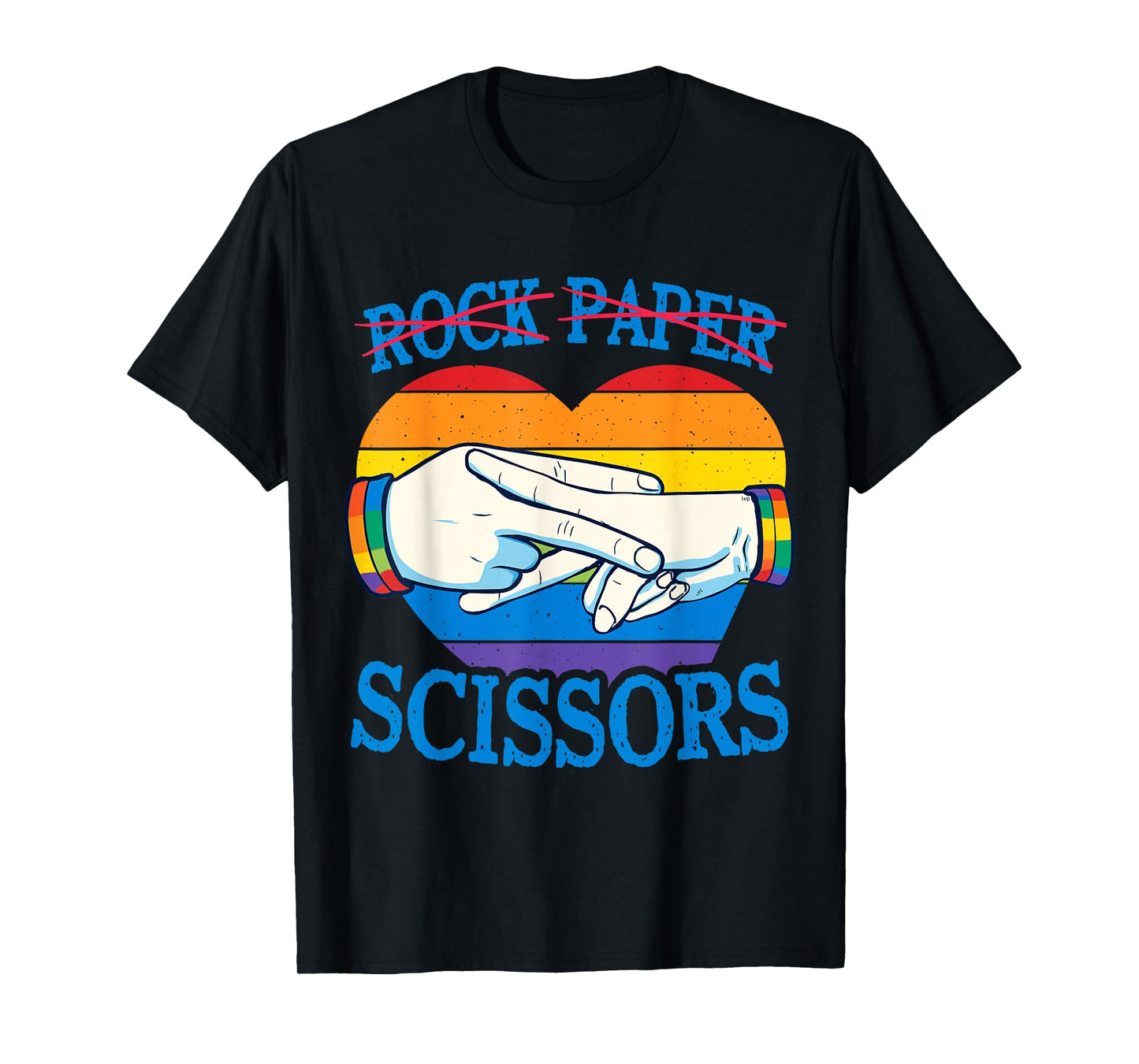 Rock Paper Scissors LGBT Pride Month Lesbian Bisexual Women T-Shirt