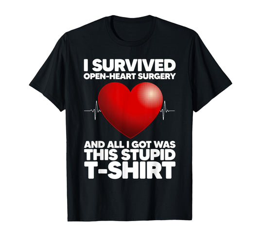 Funny Open Heart Surgery Art For Men Women Heart Transplant T-Shirt