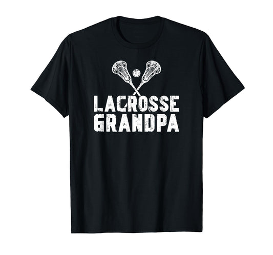 Lacrosse Grandpa Of A Lacrosse Player Grandfather T-Shirt