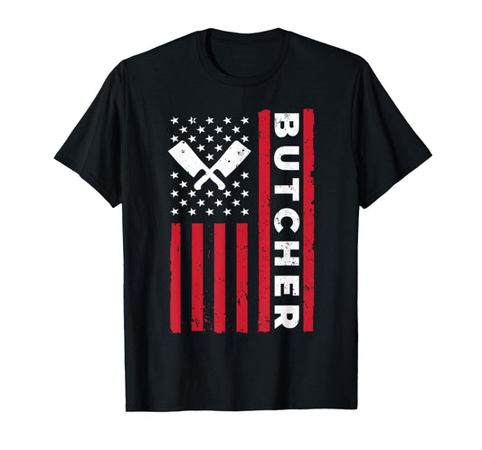 Cool Butcher Art For Men Women Butchery Meat Cutting Butcher T-Shirt
