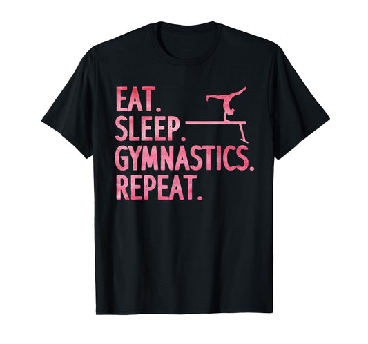 Cute Gymnastics Art For Girls Kids Women Tumbling Gymnast T-Shirt