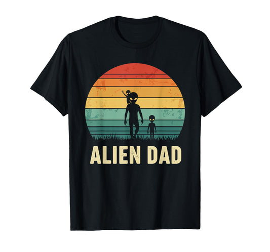 Vintage Alien Dad Father Grandpa Father's Day Mens Womens T-Shirt