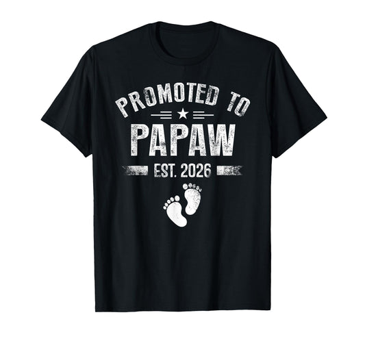 Promoted to Papaw again est. 2026 Pregnancy Announcement T-Shirt