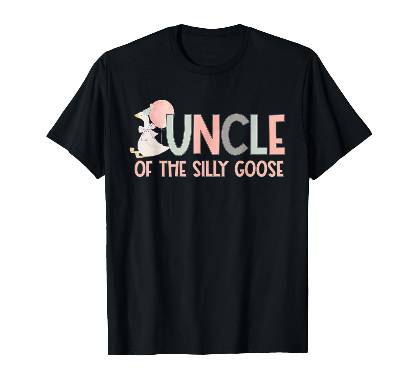 Family Duck 1st Birthday Uncle Of The Silly Goose Birthday T-Shirt