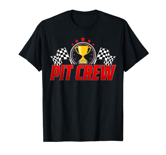 Pit Crew Family Birthday Party Racing Men Women Race Car T-Shirt
