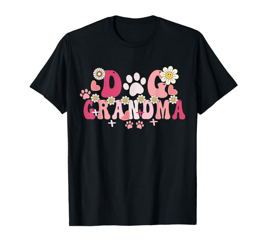 Groovy Dog Grandma Owner Mama Grandma Dog Lovers T-Shirt for Men Women