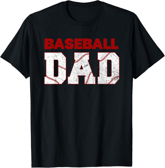 Baseball Dad Happy Fathers Day Shirts for Men Boys Kids T-Shirt