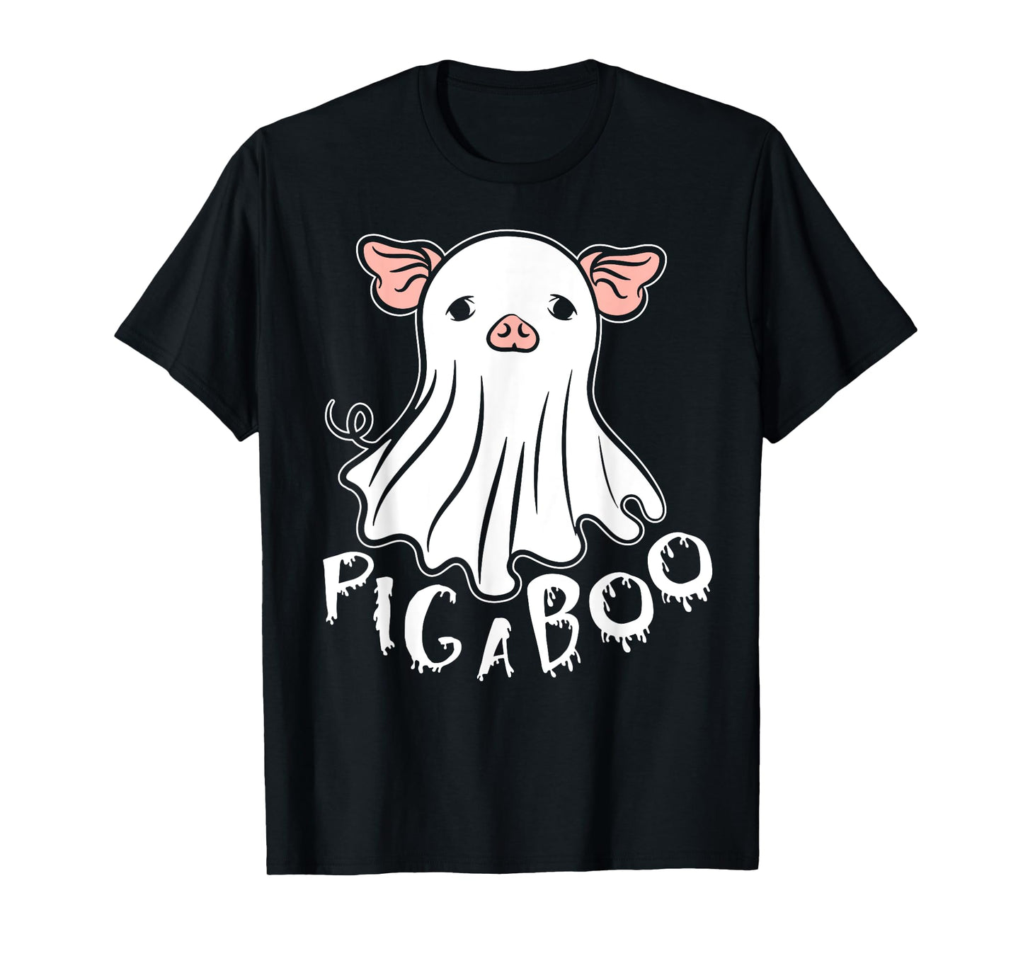 Ghost Pig Costume Pig A Boo Farmer Animal Halloween Costume T-Shirt