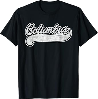 Columbus Ohio OH Shirt Retro Baseball Style Vintage Gift T-Shirt