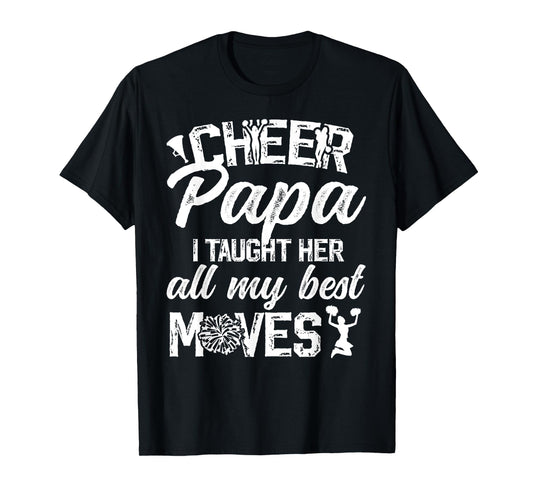Cheer Papa Grandpa Proud Papa Of A Cheerleader Papa T-Shirt