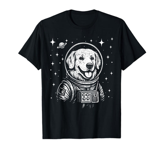Astronaut Golden Retriever Space Galaxy Dog Lovers T-Shirt