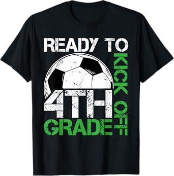 Ready To Kick Off 4TH Grade Kids Teacher First Day Of School T-Shirt