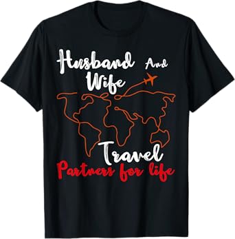 Husband And Wife Travel Partners For Life Couple Matching T-Shirt