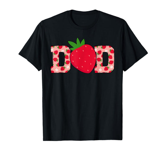 Dad Berry Sweet Cute Strawberry Birthday Matching Family T-Shirt