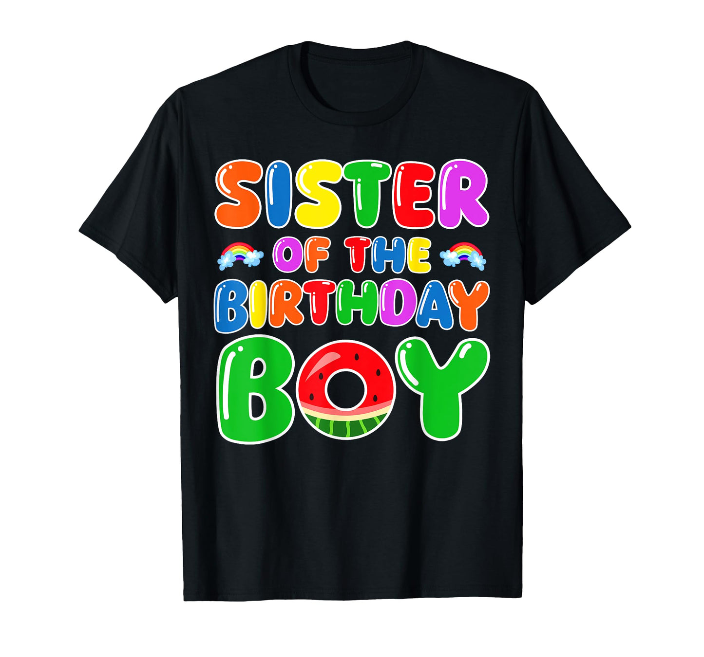 Funny Sister Of The Birthday Boy Watermelon Birthday Family T-Shirt