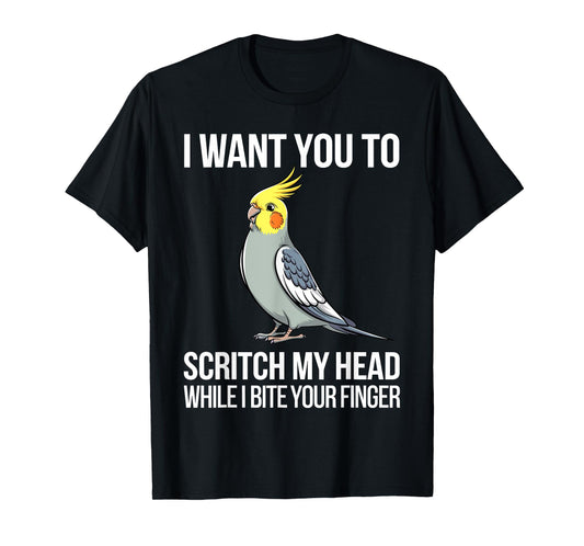 Cockatiel Art For Men Women Cockatoo Bird Cockatiel Lover T-Shirt