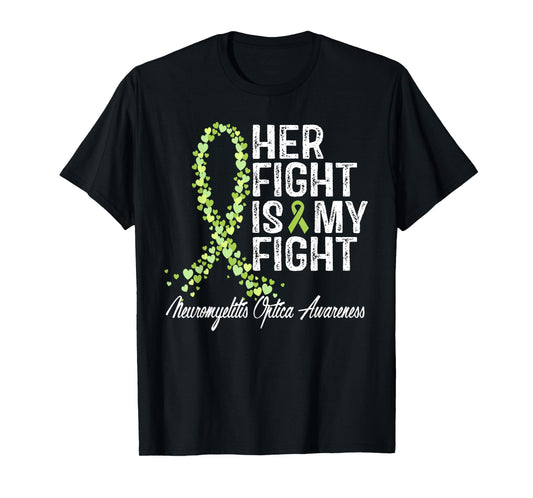 Neuromyelitis Optica Awareness Her Fight NMO Warrior Support T-Shirt