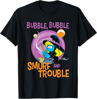 The Smurfs Bubble Bubble Smurf and Trouble T-Shirt
