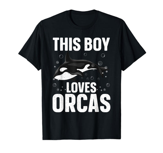 Cool Orca Design For Boys Kids Men Sea Orca Whale Lover Orca T-Shirt