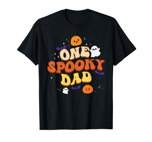 One Spooky Dad Boo Halloween Cute Family Matching Group T-Shirt