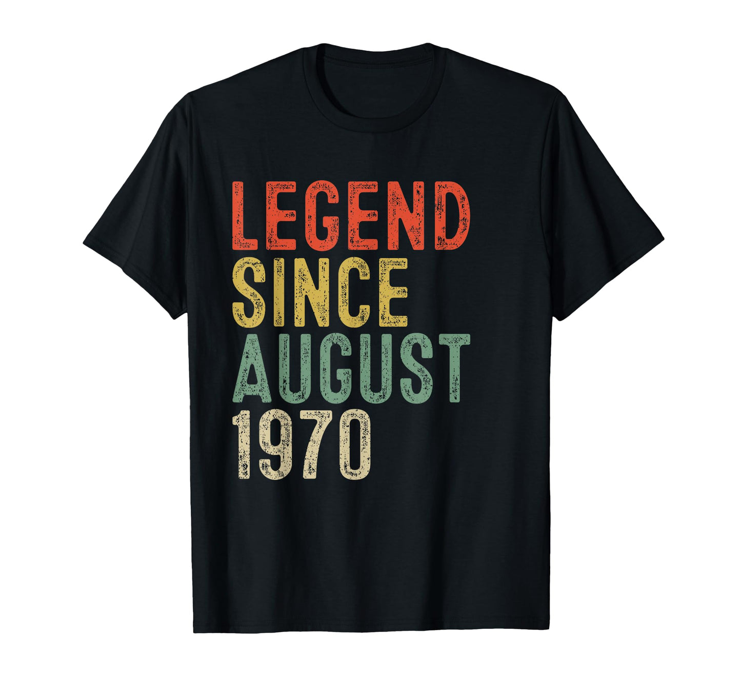 Legend Since August 1970 55th Birthday Gifts 55 Year Old T-Shirt