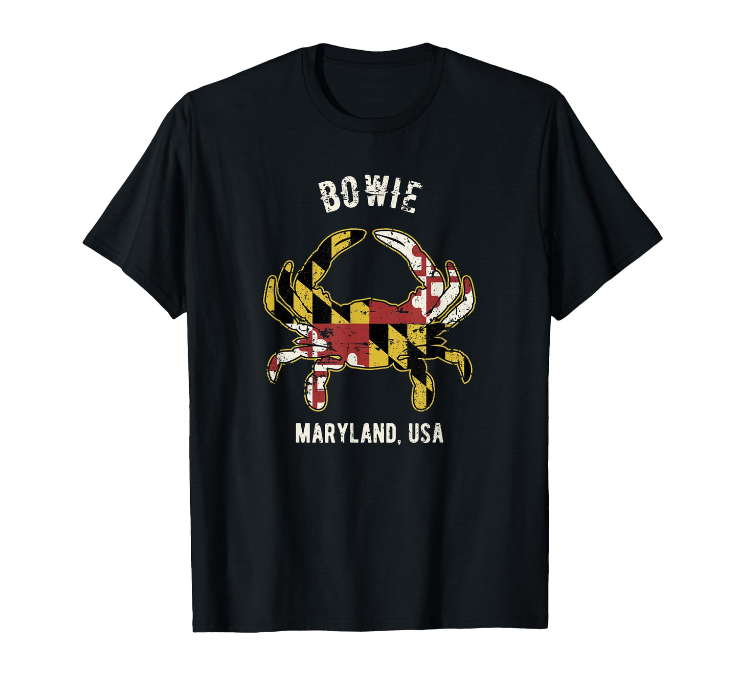 Bowie Maryland USA Crab Vintage Distressed Style Design T-Shirt