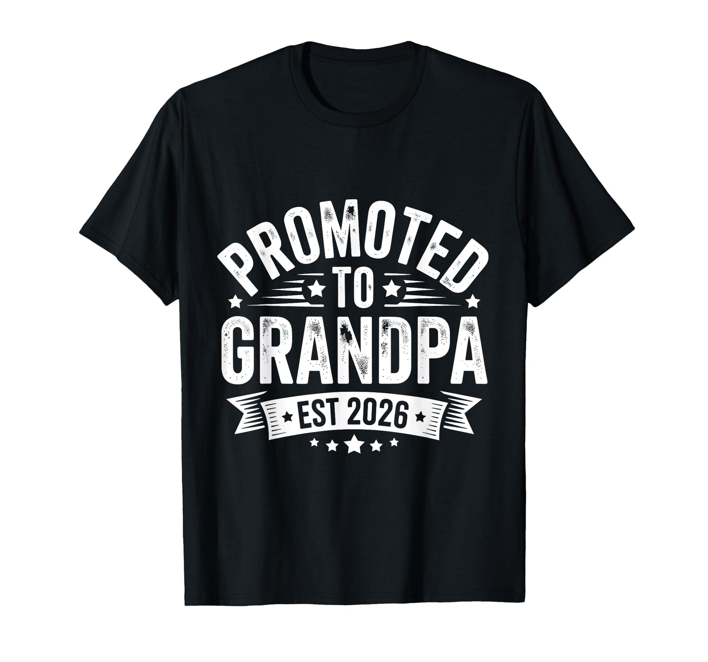 Promoted to Grandpa Est 2026 Grandparents Baby Announcement T-Shirt