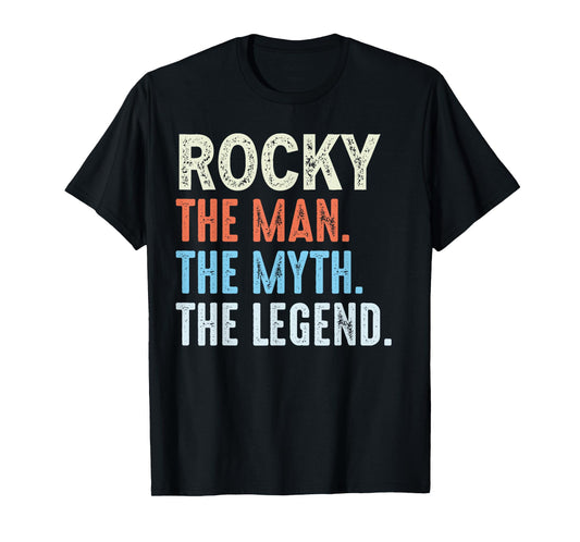 Rocky The Legend Name Personalized Cute Idea Men Vintage T-Shirt