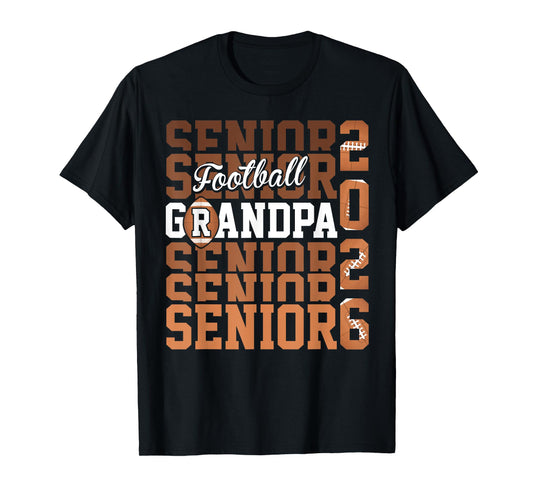 2026 football senior Grandpa graduation Matching family T-Shirt