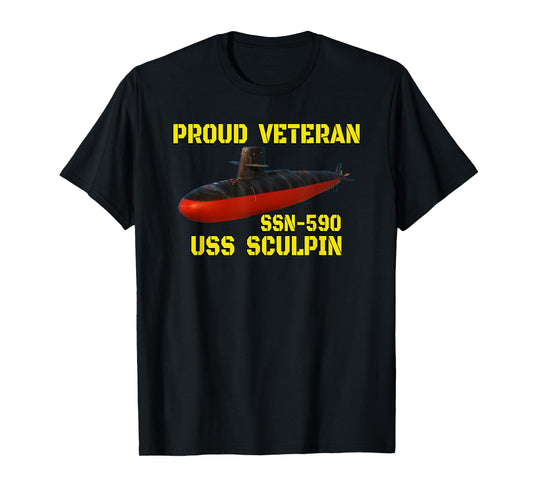 USS Sculpin SSN-590 Submarine Veterans Day Father Grandpa T-Shirt