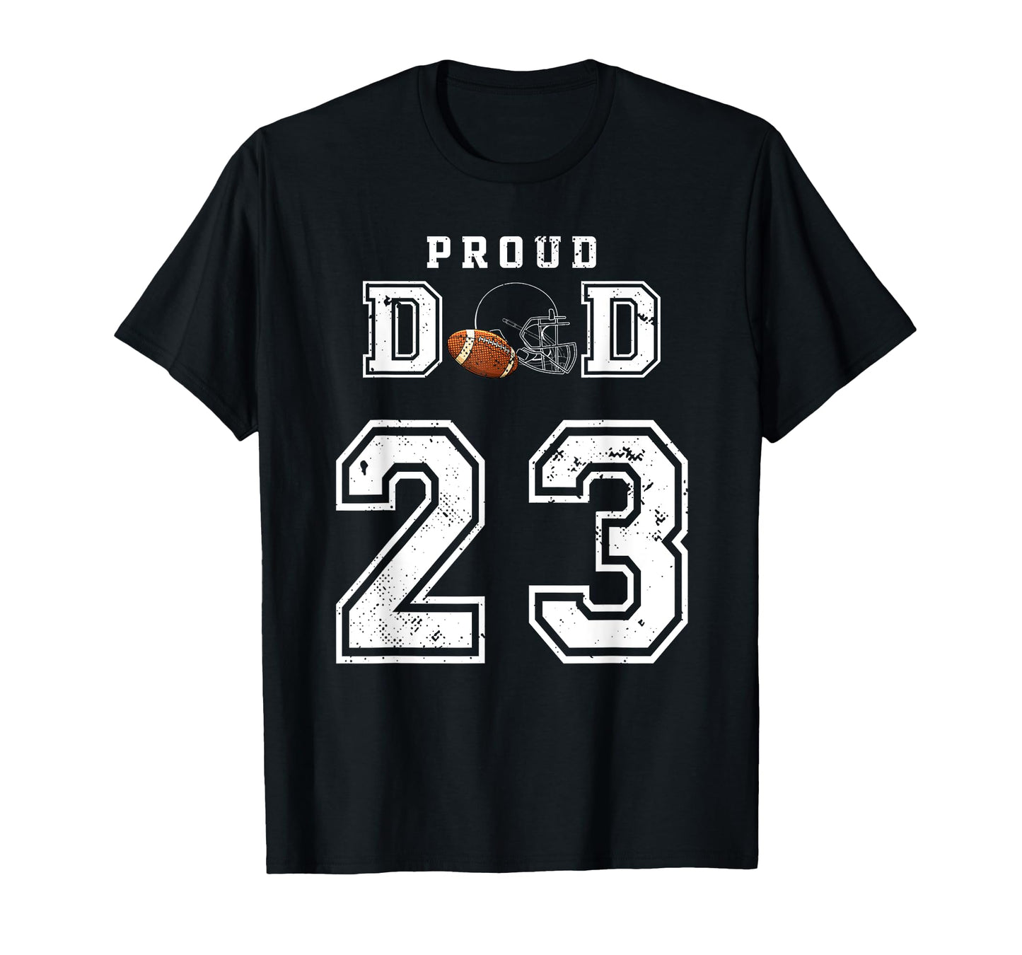 Custom Proud Football Dad Number 23 Personalized For Men T-Shirt