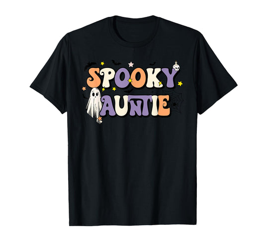 Spooky Auntie Halloween Aunt Ghost Witchy Costume T-Shirt